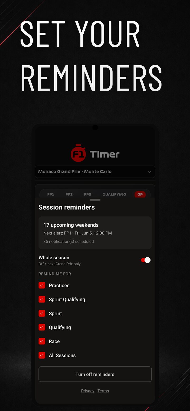 F1 Timer screenshot 2